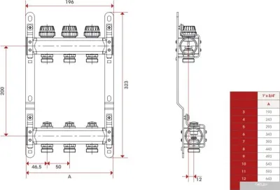 ITAP Коллектор с запорными клапанами 922C 1