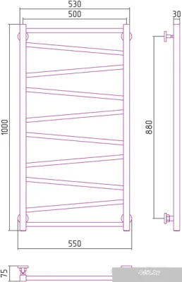 Полотенцесушитель Сунержа Сирокко 1000х500 00-0253-1050