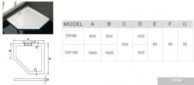Душевой поддон WeltWasser TRP 90 90x90