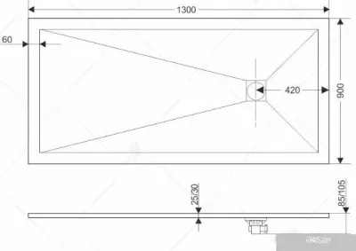 Душевой поддон RGW ST-0118W 110х80