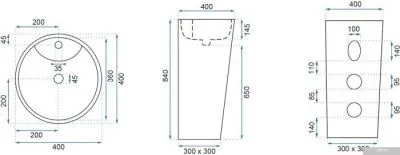 Умывальник Rea Blanka (натуральный камень)