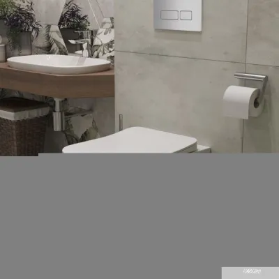 Roxen Cube One Rimless 6 в 1 StounFix Slim 592045 (кнопка: хром)