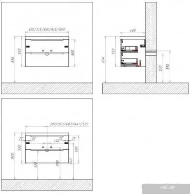 BelBagno Тумба под умывальник Etna-900-2C-SO-RN-P (rovere nature)