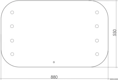 Silver Mirrors Tony 80x55 LED-00002479