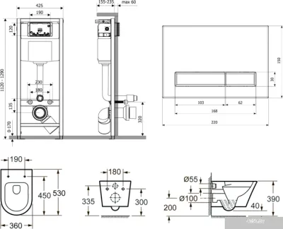 Унитаз Lavinia Boho Relfix Biore Rimless 7 в 1 87040105 (белое стекло)