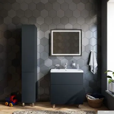 AM.PM Тумба под умывальник Gem 75 M90FSX07522GM32 (2 ящика, графит)