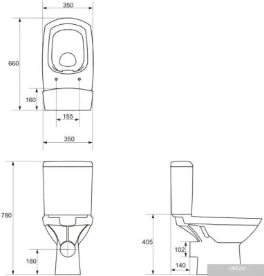 Унитаз Cersanit Carina New Clean On KO-CAR011-3/5-CON-S-DL