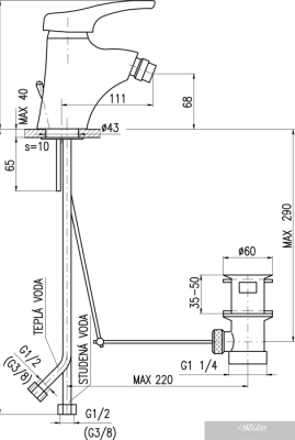 Смеситель Slezak RAV Nil N145.5