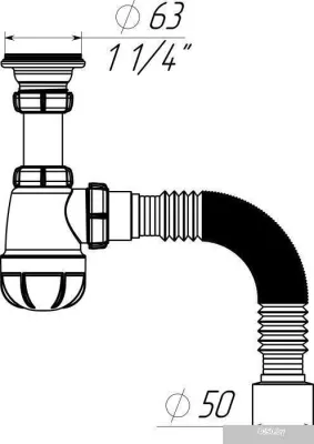 Сифон Aquant S1010-35-MR