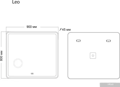 Grossman Зеркало Leo LED 90x80 169080