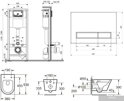 Унитаз Lavinia Boho Relfix Biore Rimless 6 в 1 77040105