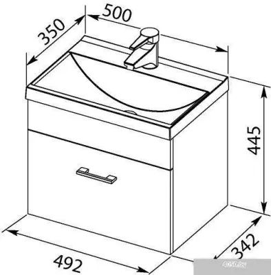 Aquanet Тумба под умывальник Нота 50 287705