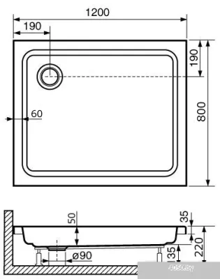 Душевой поддон RGW Style 120x80