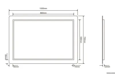 Roxen Зеркало Irida Long 510185-100 100х70