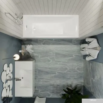 Ванна 1AcReal Тори 150х70 (с каркасом и экраном)