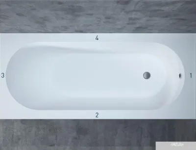 Ванна Salini Ornella 180x80 102312G (S-Sense, глянцевый)