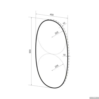 Wellsee Зеркало 7 Rays' Spectrum 172201810, 45 x 90 см