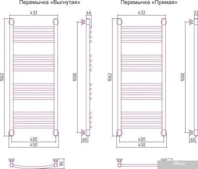 Полотенцесушитель Сунержа Богема+ 1000x400 00-0220-1040