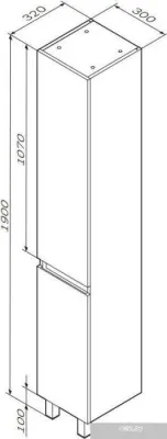 AM.PM Шкаф-пенал X-Joy M85ACSR0306WG