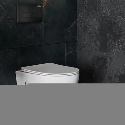Roxen Antares Bidet в комплекте с инсталляцией StounFix Slim 6 в 1 958156 (кнопка: черный матовый)