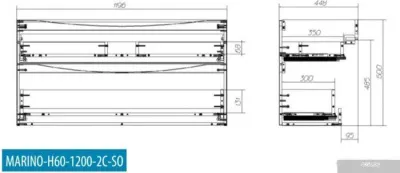 BelBagno MARINO-H60-1200-2C-SO-BL-P