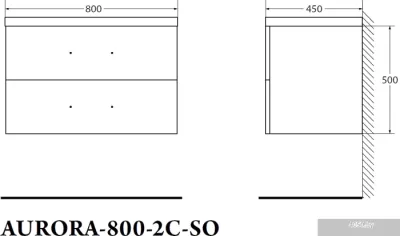 BelBagno Тумба под умывальник Aurora-800-2C-SO-PP (pino pasadena)