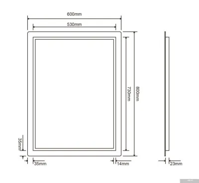 Roxen Зеркало Gotem 510165-60 60х80