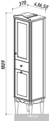 Belux Шкаф-пенал Верди П 40-01 (слоновая кость, левый)