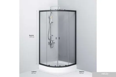 AM.PM X-Joy Twin Slide W88G-205-090BT64 90x90