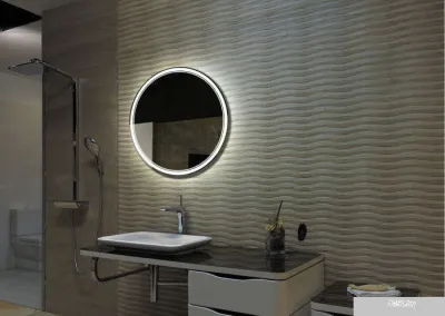 Пекам Зеркало с подсветкой Ring 2 70x70 (с подогревом и сенсором)