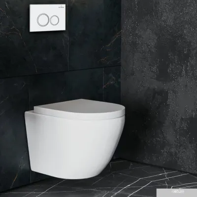 Roxen Antares в комплекте с инсталляцией StounFix Slim 6 в 1 501501 (кнопка: белый глянец)