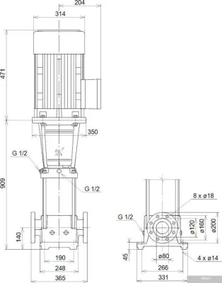 Насос Grundfos CR 45-4-2 A-F-A-E-HQQE