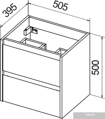 BelBagno Тумба под умывальник Kraft 39-500/390-2C-SO-RT (rovere tabacco)