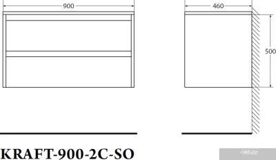 BelBagno Тумба под умывальник Kraft-900-2C-SO-RT (rovere tabacco)