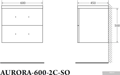 BelBagno Тумба под умывальник Aurora-600-2C-SO-RT (rovere tabacco)