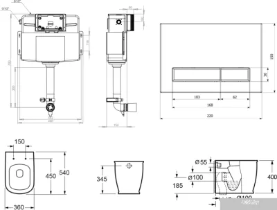 Унитаз Lavinia Boho Relfix Bell Pro 5 в 1 87060205 (белый пластик)