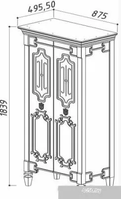 Belux Шкаф Кастилия П100 (белый)