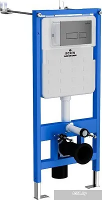 Roxen Simple Compact в комплекте с инсталляцией StounFix Slim 6 в 1 943570 (кнопка: хром матовый)