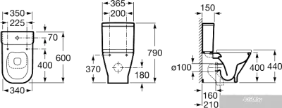 Унитаз Roca The Gap CleanRim [34273700H] без бачка без крышки
