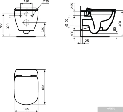 Ideal Standard Tesi AquaBlade T007901+T352701+R020467