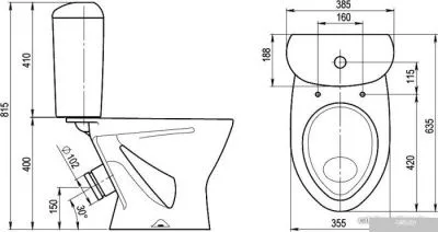 Унитаз Santeri Версия бежевый [1.P401.5.S07.00B.F]