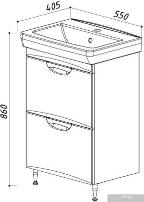 Belux Тумба с умывальником Венеция-Милан Н55-02 (1, белый)