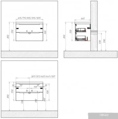 BelBagno Тумба под умывальник Etna-700-2C-SO-RN-P (rovere nature)