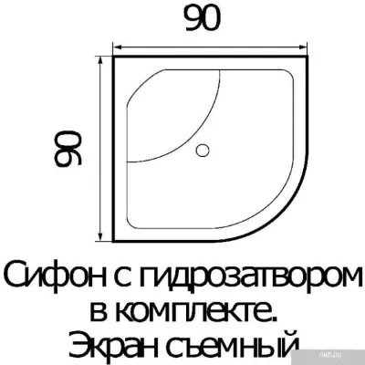 Душевой поддон River Wemor 90/40 C