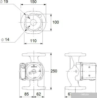 Насос Grundfos UPS 40-50 FN
