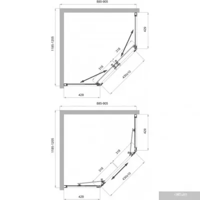 BelBagno UNO-195-PH-2-120/90-C-Cr