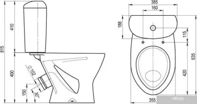 Унитаз Santeri Версия крап на белом [1.P401.5.S01.00B.F]