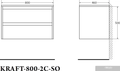 BelBagno Тумба под умывальник Kraft-800-2C-SO-RGB (rovere galifax bianco)