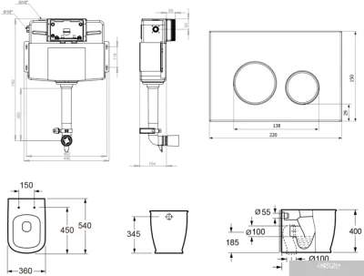 Унитаз Lavinia Boho Relfix Bell Pro Set 4 в 1 77060209