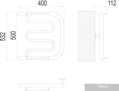 Полотенцесушитель TERMINUS Фокстрот 1 500x400 бп
